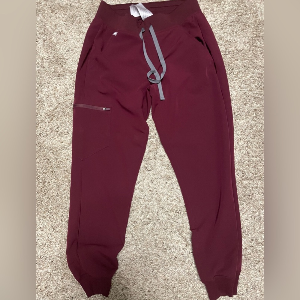 Figs Scrub Pants Burgundy